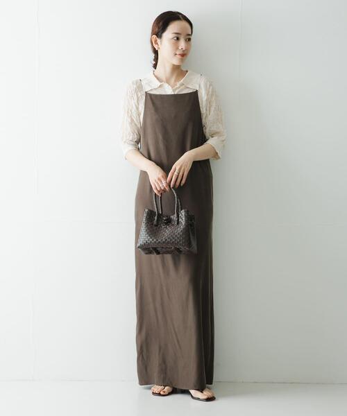 URBAN RESEARCH(アーバンリサーチ)の「new basic リネン混ワッシャーシャツカラーニット(ニット/セーター・レディース・イエロー/ベージュ系その他/グレー系その他・FREE)」の20枚目の写真