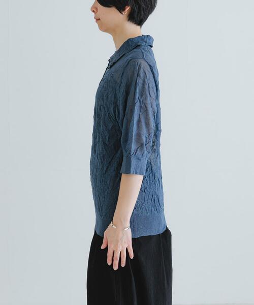 URBAN RESEARCH(アーバンリサーチ)の「new basic リネン混ワッシャーシャツカラーニット(ニット/セーター・レディース・イエロー/ベージュ系その他/グレー系その他・FREE)」の11枚目の写真