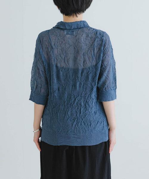 URBAN RESEARCH(アーバンリサーチ)の「new basic リネン混ワッシャーシャツカラーニット(ニット/セーター・レディース・イエロー/ベージュ系その他/グレー系その他・FREE)」の12枚目の写真