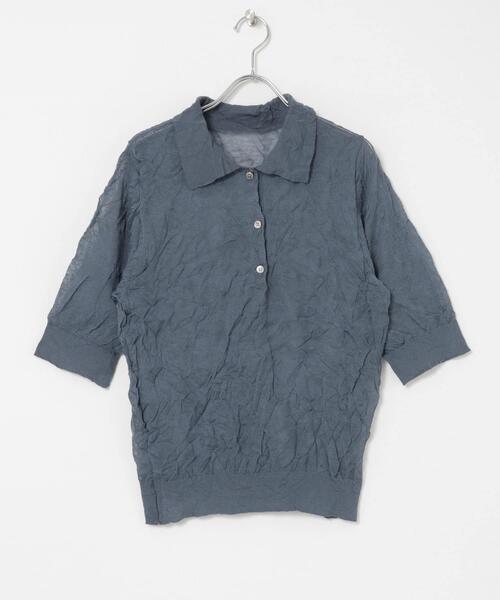 URBAN RESEARCH(アーバンリサーチ)の「new basic リネン混ワッシャーシャツカラーニット(ニット/セーター・レディース・イエロー/ベージュ系その他/グレー系その他・FREE)」の13枚目の写真