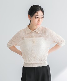 URBAN RESEARCH | new basic　リネン混ワッシャーシャツカラーニット(ニット/セーター)