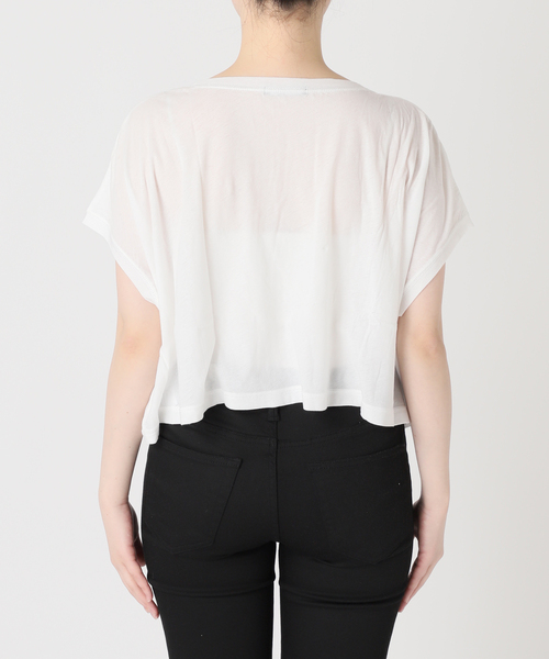 JOURNAL STANDARD（ジャーナルスタンダード）の「マルチマッチシアーショートプルオーバー（Tシャツ/カットソー・レディース・ホワイト/ブラックミックス/ベージュ/イエロー・FREE）」の16枚目の写真