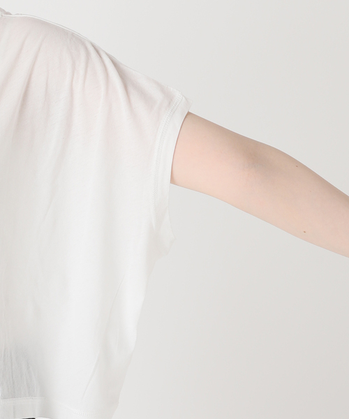 JOURNAL STANDARD（ジャーナルスタンダード）の「マルチマッチシアーショートプルオーバー（Tシャツ/カットソー・レディース・ホワイト/ブラックミックス/ベージュ/イエロー・FREE）」の14枚目の写真