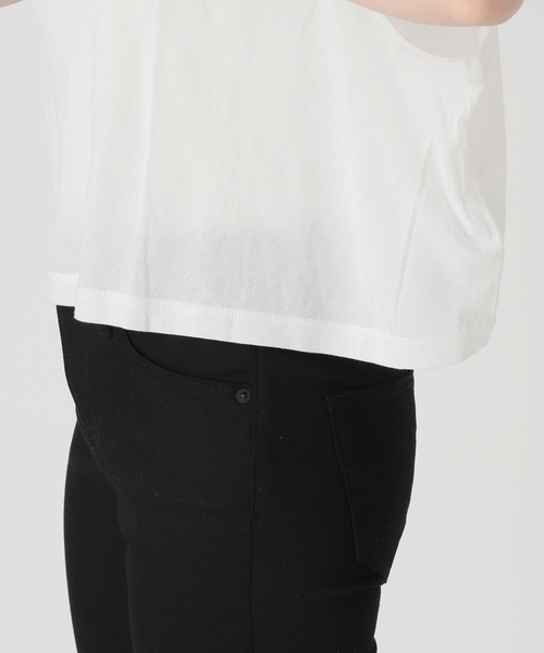 JOURNAL STANDARD（ジャーナルスタンダード）の「マルチマッチシアーショートプルオーバー（Tシャツ/カットソー・レディース・ホワイト/ブラックミックス/ベージュ/イエロー・FREE）」の12枚目の写真