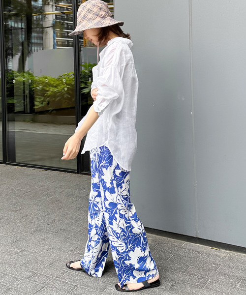 JOURNAL STANDARD relume（ジャーナルスタンダード　レリューム）の「《追加》手洗い可 / ラミーオーバーサイズシャツ（シャツ/ブラウス・レディース・ホワイト/ブラック/ブラウン系その他/ライトブルー/ピンク系その他・FREE）」の18枚目の写真