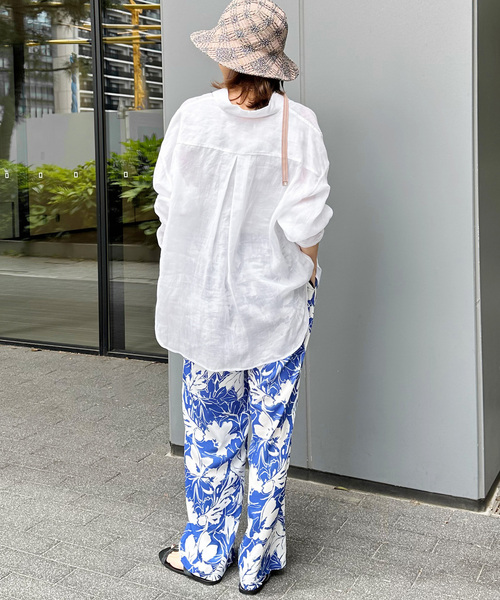 JOURNAL STANDARD relume（ジャーナルスタンダード　レリューム）の「《追加》手洗い可 / ラミーオーバーサイズシャツ（シャツ/ブラウス・レディース・ホワイト/ブラック/ブラウン系その他/ライトブルー/ピンク系その他・FREE）」の19枚目の写真