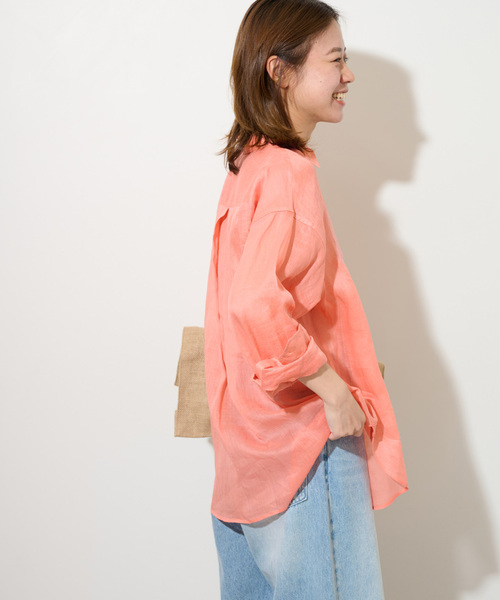 追加》手洗い可 / ラミーオーバーサイズシャツ（シャツ/ブラウス