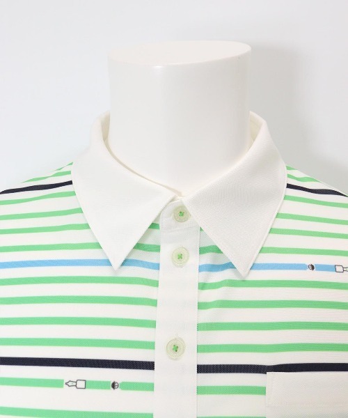 Picone CLUB(ピッコーネクラブ)の「【メンズ】万年筆ボーダーUV速乾ポロシャツ(ポロシャツ・メンズ・ネイビー/グリーン・LL/L/M)」の10枚目の写真