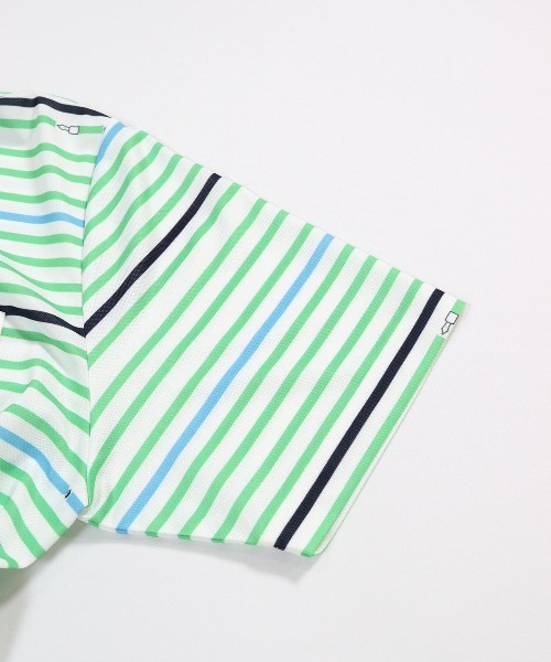 Picone CLUB(ピッコーネクラブ)の「【メンズ】万年筆ボーダーUV速乾ポロシャツ(ポロシャツ・メンズ・ネイビー/グリーン・LL/L/M)」の6枚目の写真