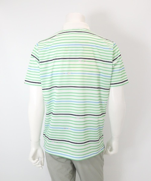 Picone CLUB(ピッコーネクラブ)の「【メンズ】万年筆ボーダーUV速乾ポロシャツ(ポロシャツ・メンズ・ネイビー/グリーン・LL/L/M)」の11枚目の写真