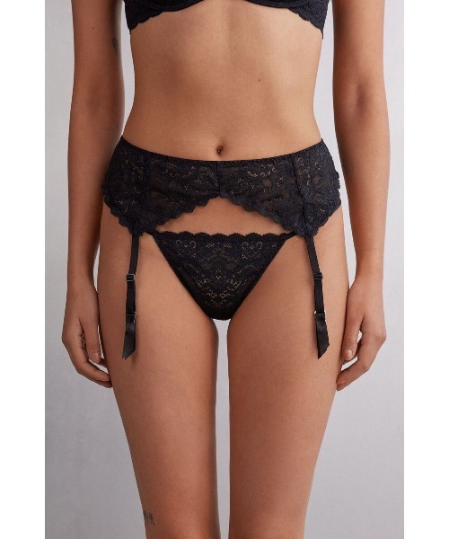 ブラックレースガーターベルト アンブラ ANNEBRA Luxurious レースガーターベルト 【返品不可