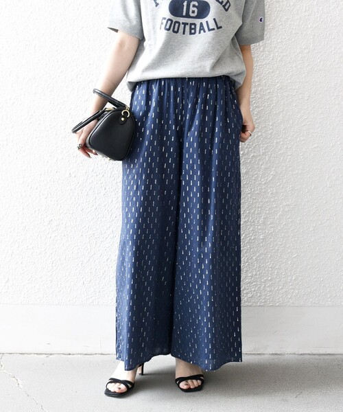 美品 エトセンス 2wayセットアップ 刺繍ロゴ ワイドパンツ