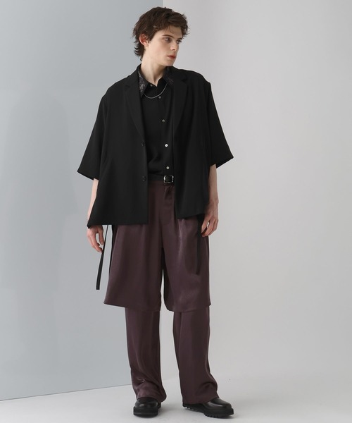 HARE（ハレ）の「2WAYレイヤードパンツ(HARE)（その他パンツ・メンズ・ブラック/パープル・FREE）」の7枚目の写真