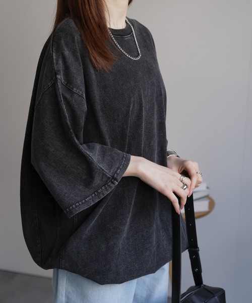 CREARE -LINO-（クレアーレリノ）の「ドローコードドルマンシルエットTシャツ（Tシャツ/カットソー・メンズ・ブラック/ホワイト/チャコールグレー・M/L）」の15枚目の写真