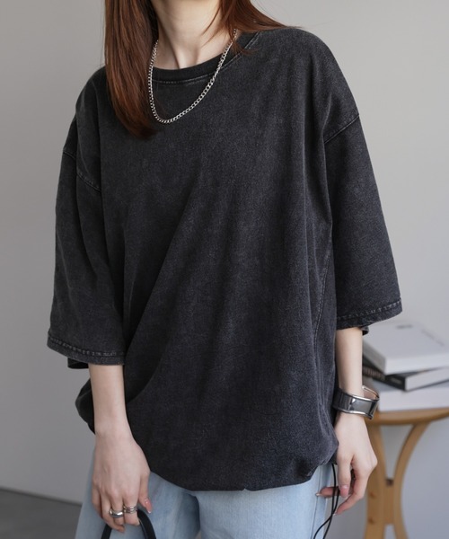 CREARE -LINO-（クレアーレリノ）の「ドローコードドルマンシルエットTシャツ（Tシャツ/カットソー・メンズ・ブラック/ホワイト/チャコールグレー・M/L）」の14枚目の写真