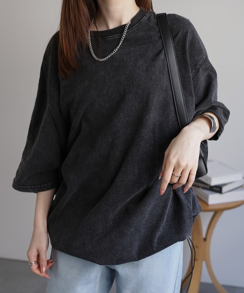 CREARE -LINO-（クレアーレリノ）の「ドローコードドルマンシルエットTシャツ（Tシャツ/カットソー・メンズ・ブラック/ホワイト/チャコールグレー・M/L）」の18枚目の写真