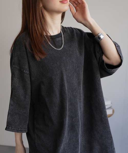 CREARE -LINO-（クレアーレリノ）の「ドローコードドルマンシルエットTシャツ（Tシャツ/カットソー・メンズ・ブラック/ホワイト/チャコールグレー・M/L）」の13枚目の写真