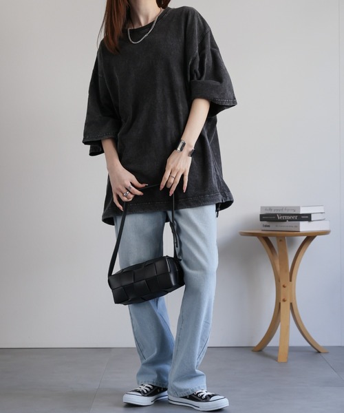 CREARE -LINO-（クレアーレリノ）の「ドローコードドルマンシルエットTシャツ（Tシャツ/カットソー・メンズ・ブラック/ホワイト/チャコールグレー・M/L）」の16枚目の写真