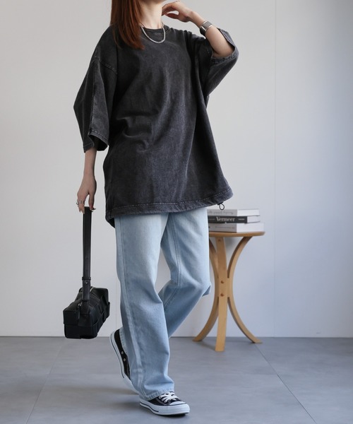 CREARE -LINO-（クレアーレリノ）の「ドローコードドルマンシルエットTシャツ（Tシャツ/カットソー・メンズ・ブラック/ホワイト/チャコールグレー・M/L）」の17枚目の写真