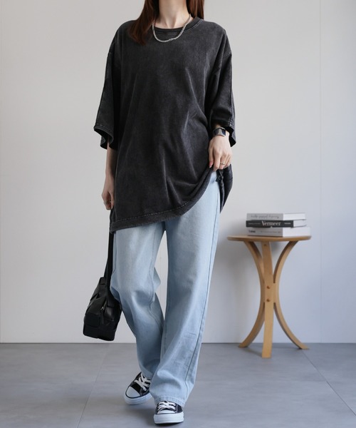 CREARE -LINO-（クレアーレリノ）の「ドローコードドルマンシルエットTシャツ（Tシャツ/カットソー・メンズ・ブラック/ホワイト/チャコールグレー・M/L）」の5枚目の写真