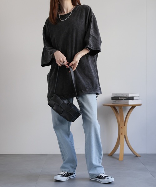 CREARE -LINO-（クレアーレリノ）の「ドローコードドルマンシルエットTシャツ（Tシャツ/カットソー・メンズ・ブラック/ホワイト/チャコールグレー・M/L）」の11枚目の写真