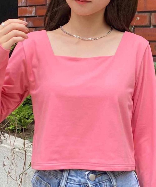 日本未入荷*関送込*ARISEISM*スクエアネック/クロップド Tシャツ Airtouch スクエアネック クロップド トップス (長袖) | andar JAPAN