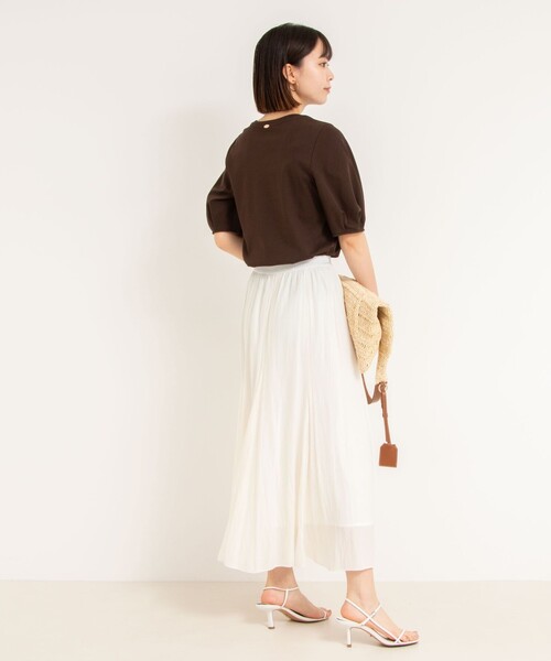 NOLLEY’S(ノーリーズ)の「ウォッシャブル割繊フレアスカート(スカート・レディース・オフホワイト/サックスブルー/ネイビー・36/38)」の14枚目の写真