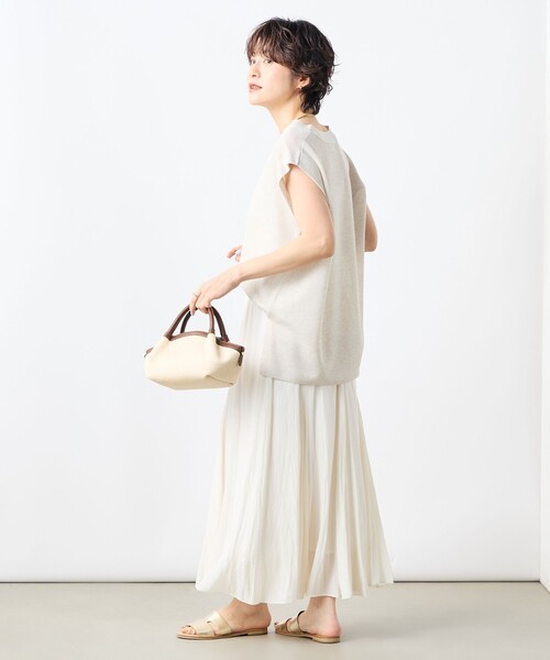 NOLLEY’S(ノーリーズ)の「ウォッシャブル割繊フレアスカート(スカート・レディース・オフホワイト/サックスブルー/ネイビー・36/38)」の17枚目の写真