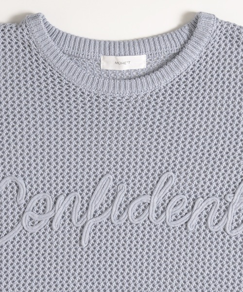 MUHET(ミュエータ)の「cord embroidered mesh knit / コード刺繍メッシュニット(Tシャツ/カットソー・レディース・イエロー/チャコールグレー/ライトブルー・FREE)」の22枚目の写真