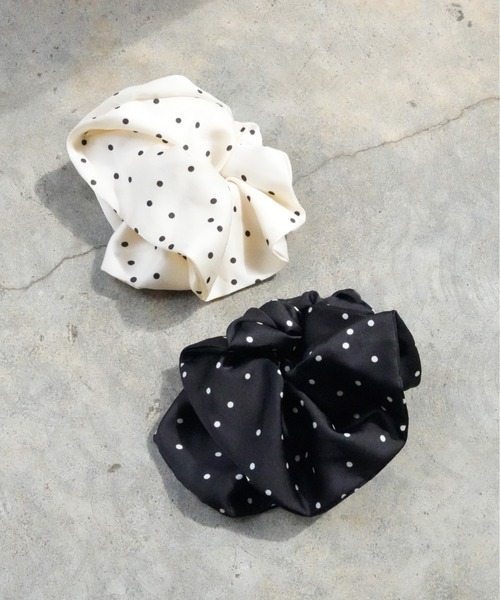 IMARI（イマリ）の「【 IMARI / イマリ 】 ドット ダブルフリル シュシュ（シュシュ・レディース・ホワイト/ブラック・FREE）」の7枚目の写真