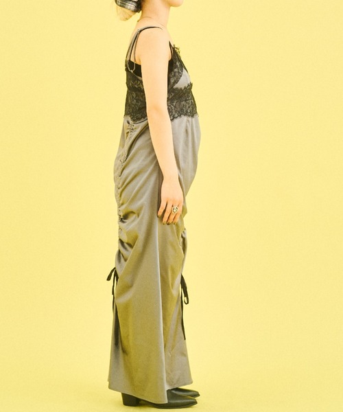 What Is Heart（ワットイズハート）の「shirring satin lace one-piece - シャーリングサテンギャザーレースワンピース -（ワンピース・レディース・ピンク/グレー・FREE）」の22枚目の写真