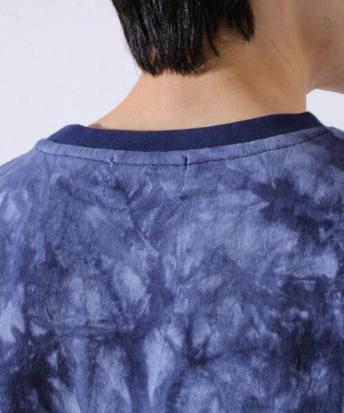 GLOSTER(グロスター)の「【GLOSTER/グロスター】タイダイ染め 天竺 クルーネック ショートスリーブTシャツ(Tシャツ/カットソー・メンズ・ブラック/ネイビー・M/L/XL)」の12枚目の写真