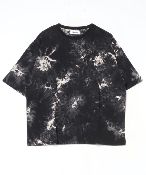 GLOSTER(グロスター)の「【GLOSTER/グロスター】タイダイ染め 天竺 クルーネック ショートスリーブTシャツ(Tシャツ/カットソー・メンズ・ブラック/ネイビー・M/L/XL)」の3枚目の写真