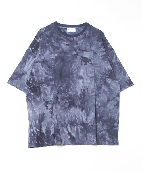 GLOSTER(グロスター)の「【GLOSTER/グロスター】タイダイ染め 天竺 クルーネック ショートスリーブTシャツ(Tシャツ/カットソー・メンズ・ブラック/ネイビー・M/L/XL)」の4枚目の写真