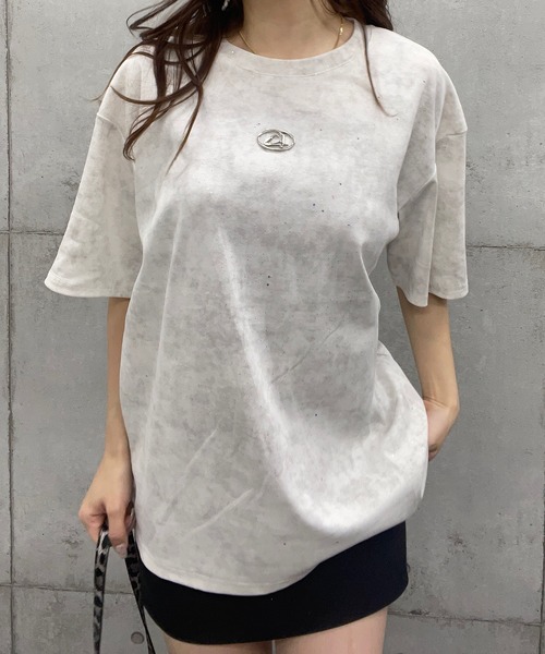 ROGER AND RAW（ロジャーアンドロウ）の「プレート付きラメビックTシャツ（Tシャツ/カットソー・レディース・ホワイト/ブラック/ピンク・LARGE/MEDIUM/SMALL）」の16枚目の写真