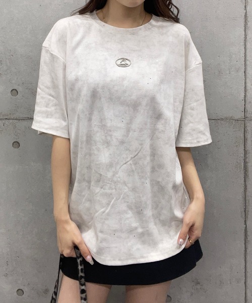 ROGER AND RAW（ロジャーアンドロウ）の「プレート付きラメビックTシャツ（Tシャツ/カットソー・レディース・ホワイト/ブラック/ピンク・LARGE/MEDIUM/SMALL）」の17枚目の写真