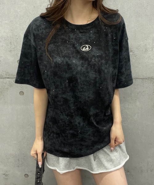 ROGER AND RAW（ロジャーアンドロウ）の「プレート付きラメビックTシャツ（Tシャツ/カットソー・レディース・ホワイト/ブラック/ピンク・LARGE/MEDIUM/SMALL）」の12枚目の写真