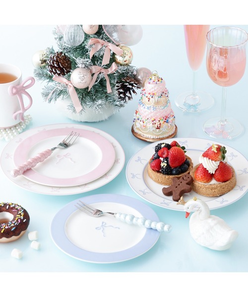 リボン プレート S ブルー（食器）｜Francfranc（フランフラン）の