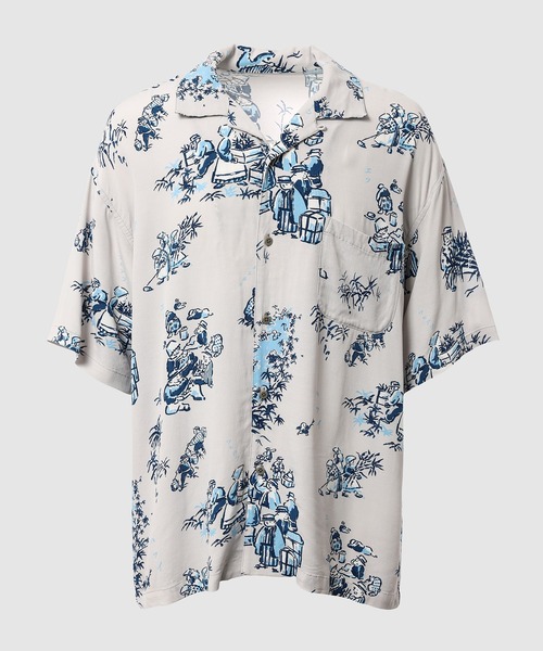 PORTER CLASSIC(ポータークラシック)の「ALOHA SHIRT HAWAIIAN HISTORY(シャツ/ブラウス・メンズ・レッド/ネイビー/イエロー/グレー・L/M)」の2枚目の写真