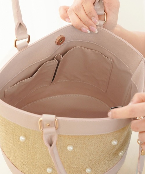 希少入手困難♡大人気完売商品♡新品未使用タグ付♡vanillerかごバッグ♡ ハートチャーム付き パールスタッズ カゴバッグ le reve vaniller