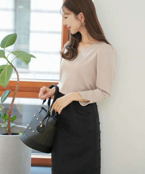 希少入手困難♡大人気完売商品♡新品未使用タグ付♡vanillerかごバッグ♡ ハートチャーム付き パールスタッズ カゴバッグ le reve vaniller