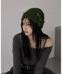 Anthe（アンテ）の「【Anthe】パンクカラーワッチCAP（ニットキャップ/ビーニー）」