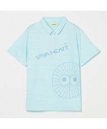 【VIVA HEART/GOLF】ハートアイランダムドット半袖ポロ