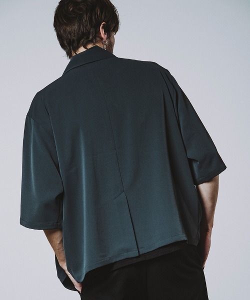 NO ID.(ノーアイディ)の「mj10745-ハーフスリーブライダース1B-JKT ジャケット(ライダースジャケット・メンズ・ブルーグレー/ブラック/グレー・ONE SIZE)」の6枚目の写真