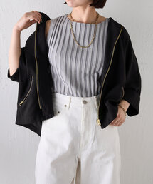 ノースリリブニット