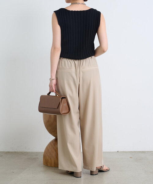 Jena espace merveilleux（ジェナ　エスパスメルヴェイユ）の「ノースリリブニット（ニット/セーター・レディース・グレー/オフホワイト/レッド/ブラック・FREE）」の14枚目の写真