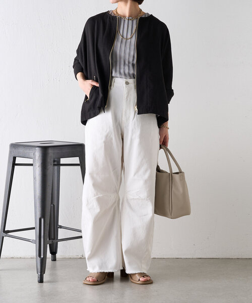 Jena espace merveilleux（ジェナ　エスパスメルヴェイユ）の「ノースリリブニット（ニット/セーター・レディース・グレー/オフホワイト/レッド/ブラック・FREE）」の20枚目の写真