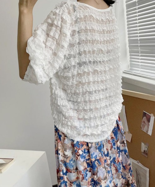 shoppinggo(ショッピングゴー)の「夏新作 ブラウス シフォン レース(シャツ/ブラウス・レディース・ホワイト・M)」の10枚目の写真