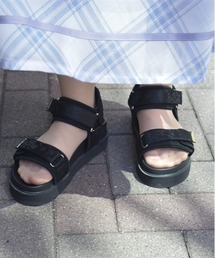 axes femme | レース重ねベルトスポサン(サンダル)