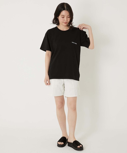 BLUE BLUE（ブルーブルー）の「SQUARE YOUR HAT Tシャツ（Tシャツ/カットソー・メンズ・ホワイト/ブラック・SMALL/LARGE/X-LARGE/MEDIUM）」の14枚目の写真